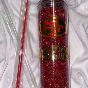 Custom made 49’er rhinestone filled tumbler.